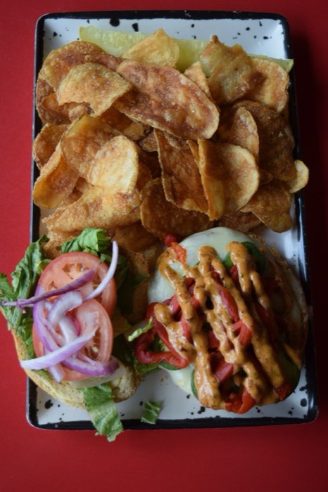 Close-up of house chips on a plate